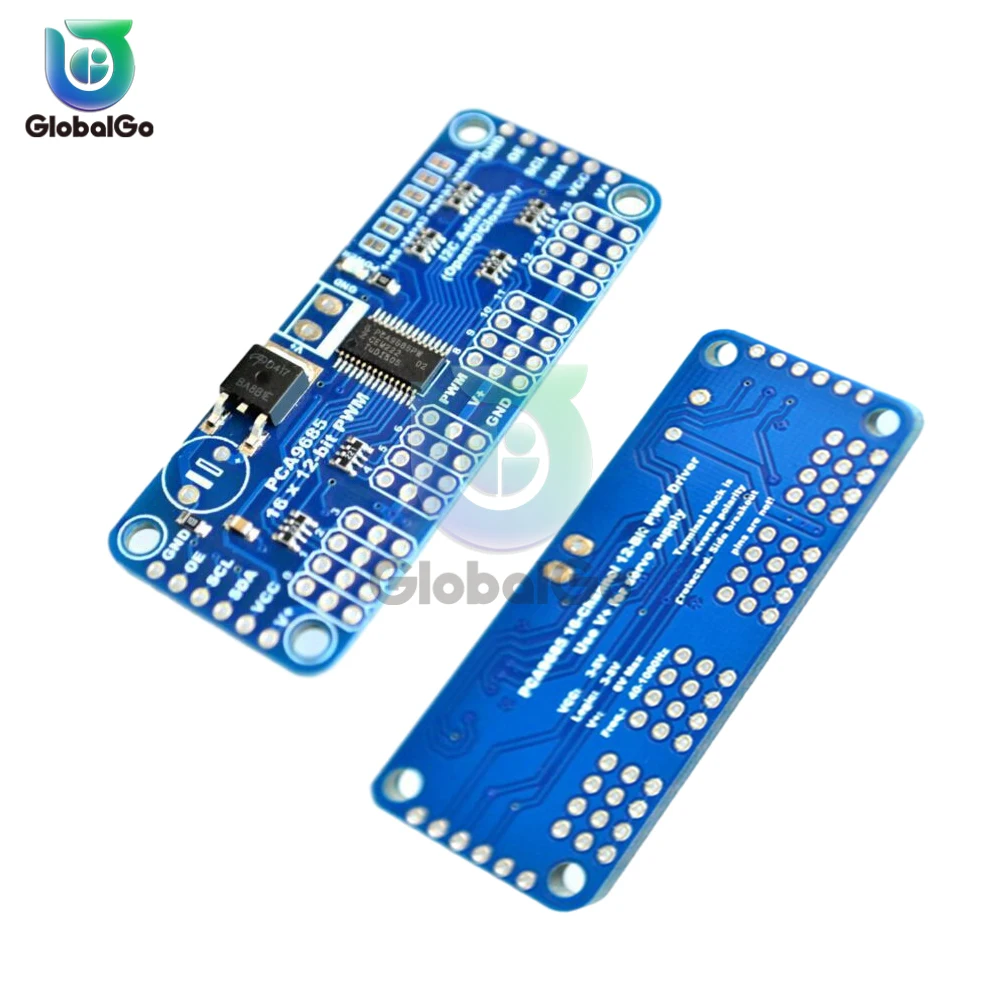 

16 Channel 12-Bit PWM Motor Controller Servo Shield Driver I2C Interface PCA9685 Module Power Supply Accessories