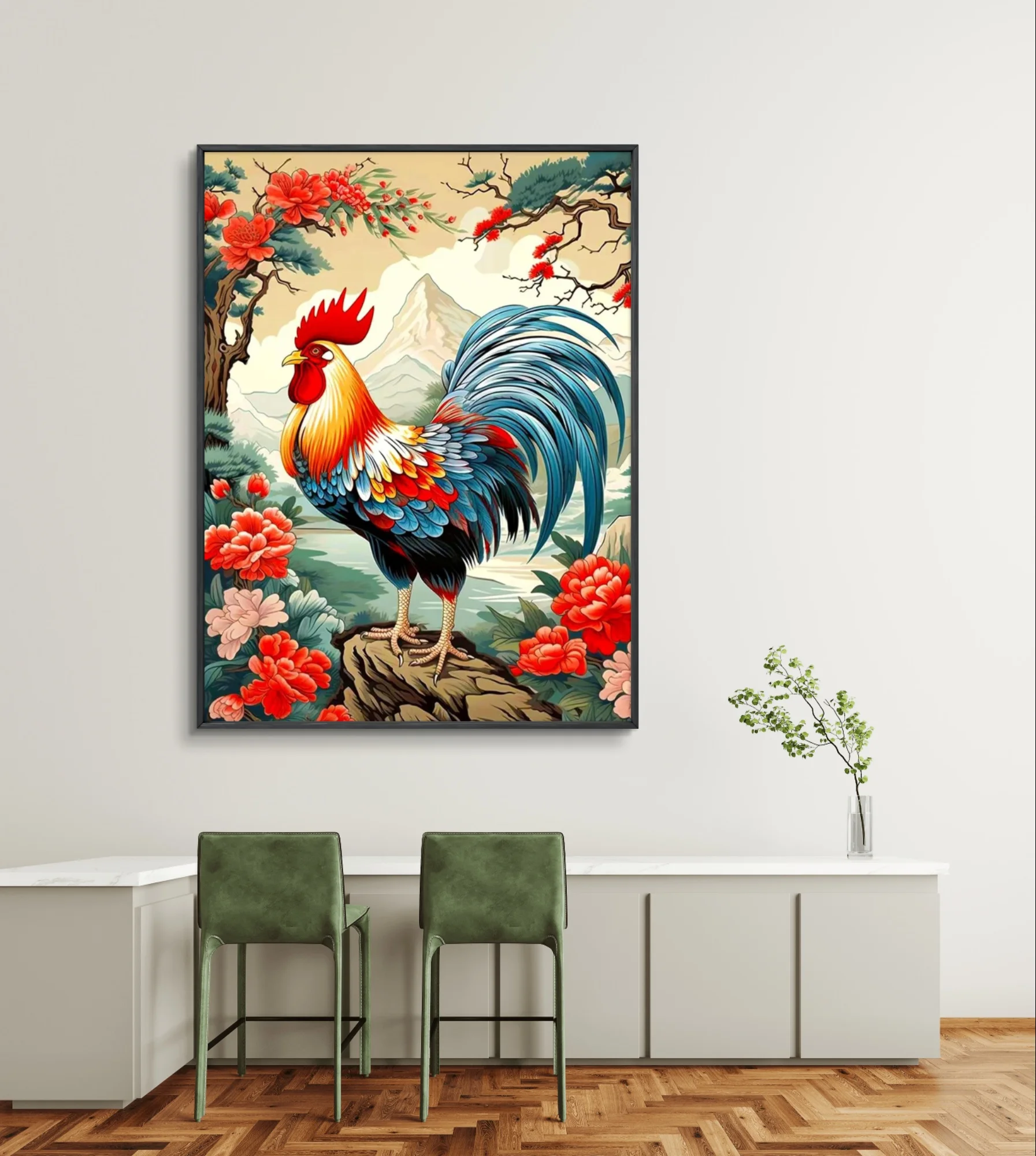 Rooster 5D Diamond Painting Painted Chicken Diy Diamond Embroidery Cross Stitch Living Room Bedroom Wall Decor Handmade Gifts