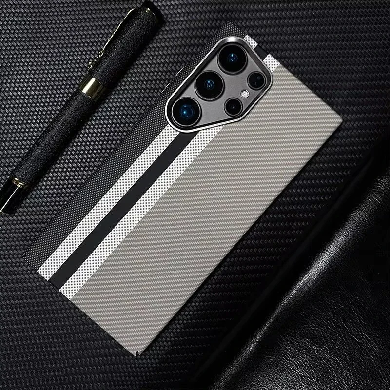 Trendy Retro MagSafe Carbon Magnetic Phone Case – Shockproof Hard PC Wireless Charging Cover