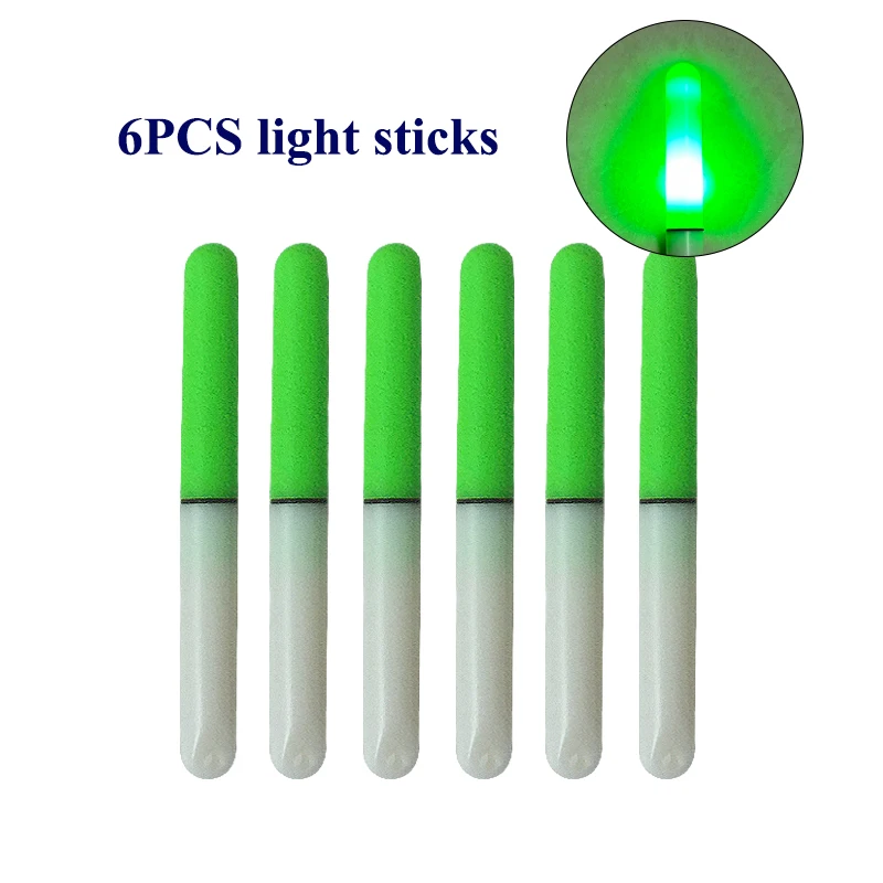Electric Fishing Light Glow Stick Luminous Ocean Fishing Rod Light Accessories 6PCS