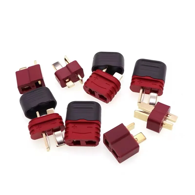 Gros plan sur un connecteur Deans T-Plug mâle avec fil silicone 16AWG de 10cm