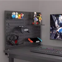 Pegboard Combination Desktop Storage Kit, Vertical and Clip-Type Pegboard Display Panels, Suitable for Home Office Storage 1