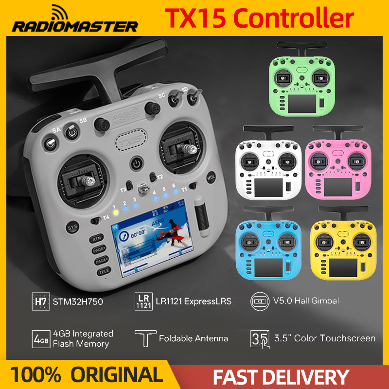 In Stock Radiomaster TX15 Radio Controller ELRS 2.4G 16CH Transmitter 3.5inch IPS Touchscreen V5.0 Hall Gimbals For RC FPV Drone