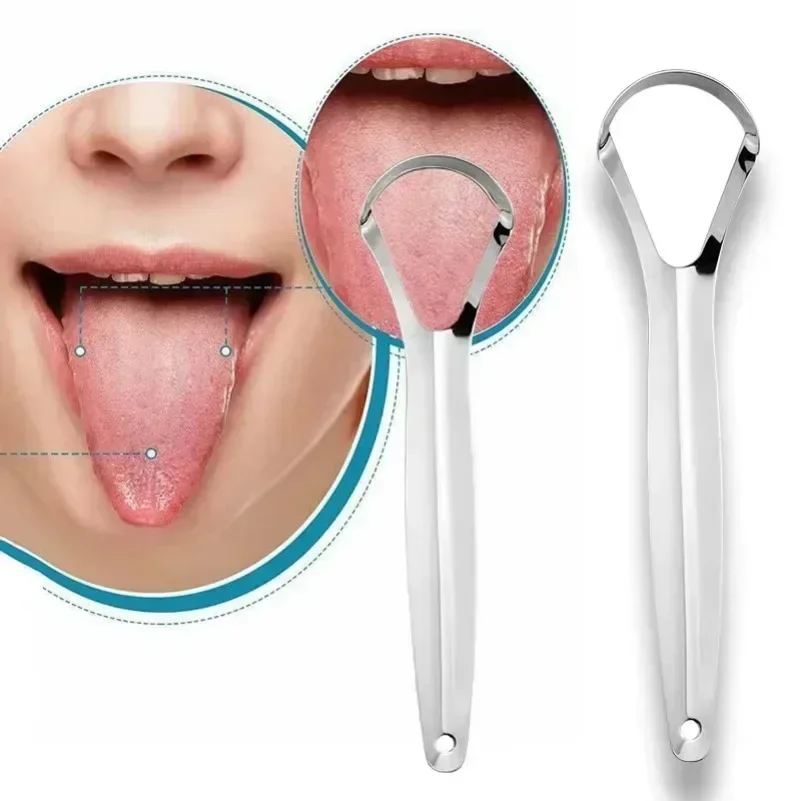 tongue scraper Clean Tongue Scraper Tongue Remover Halitosis Coating Oral Care Scraping Brush Stainless Steel Oral Cleaner Tools