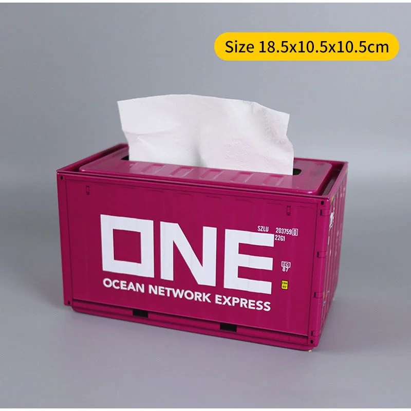 Description Picture 5 of itemContainer Tissue Box 10.5CM*18.5CM Creative Compact Iron Desktop Tissue Box Household Desktop Storage Supplies