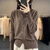 2024 New Autumn Winter Women Cardigans Sweater O-neck Spring Autumn Knitted Cashmere Cardigans Solid Single Breasted 6