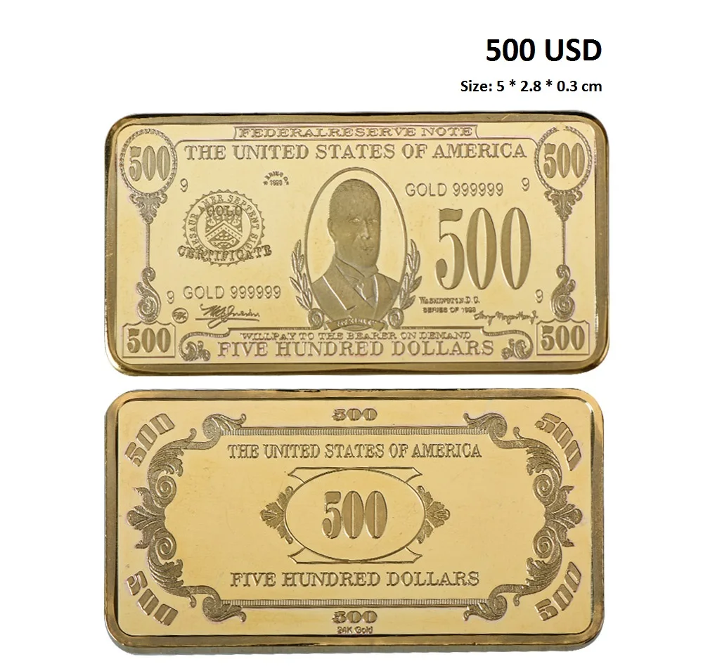 Luxurious Gold/Silver Plated US Dollar Design Souvenir Coin Set - Elegant Collectible and Business Gift