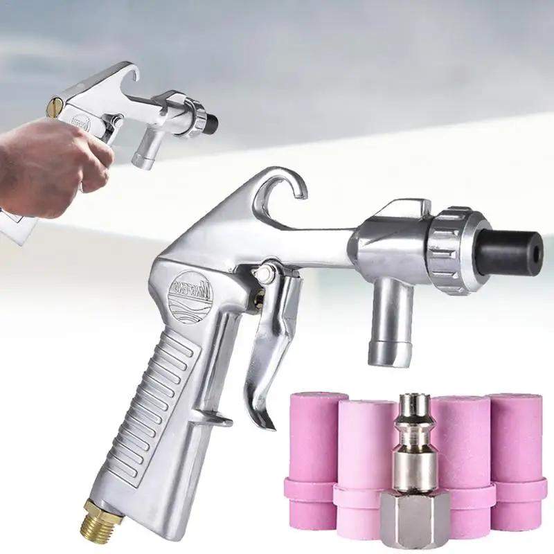 

Pneumatic Spray Guns Tool Kit 7Pcs/Set Sandblasting Guns With Steel Nozzle, Air Quick Adapter, Sand Suction Pipe, Ceramic Nozzle