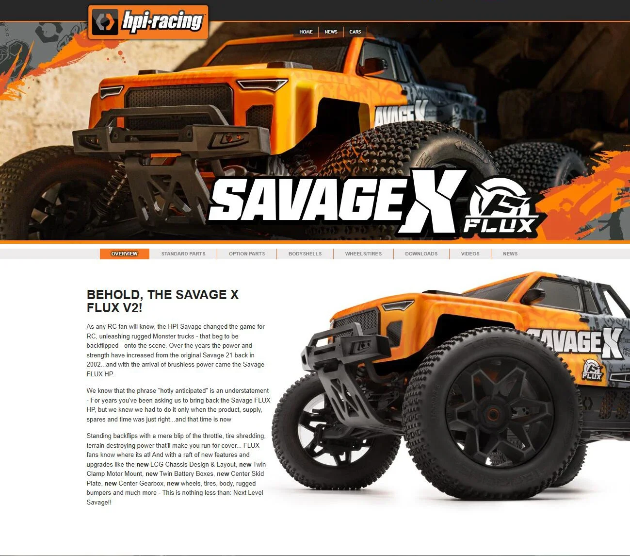 HPI RACING 160101 SAVAGE X FLUX V2 GT-6 RTR 4WD 1/8 RC