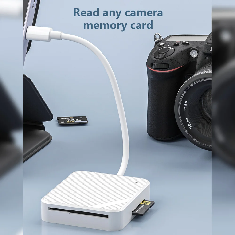 4 in 1 USB C OTG 스마트 미디어 타입 C 메모리 카드 리더 어댑터 M2 SD SM XD 카드 리더 (안드로이드 휴대폰 액세서리용)