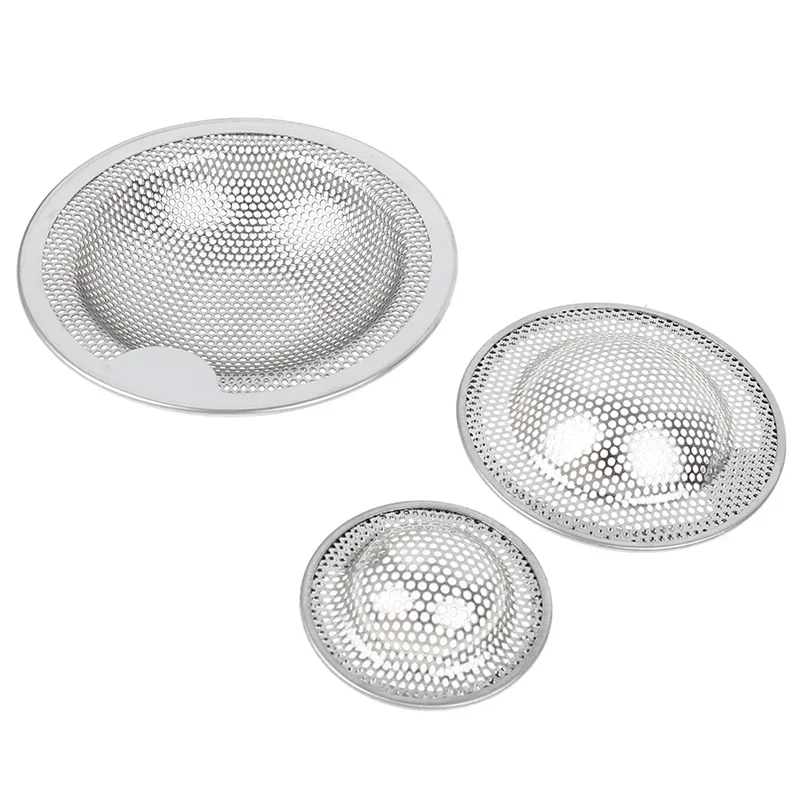 S/M/L Home Portable Stainless Steel Bathtub Hair Catcher Stopper Shower Drain Hole Filter Trap Kitchen Metal Sink Strainer