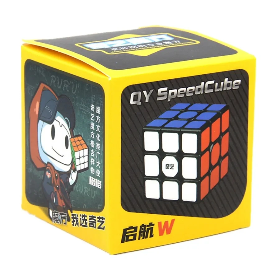 Qiyi 세일 W 3x3 매직 큐브, QY 스피드 큐브, Qihang W 블랙 스티커 버전, 3x3x3 큐브