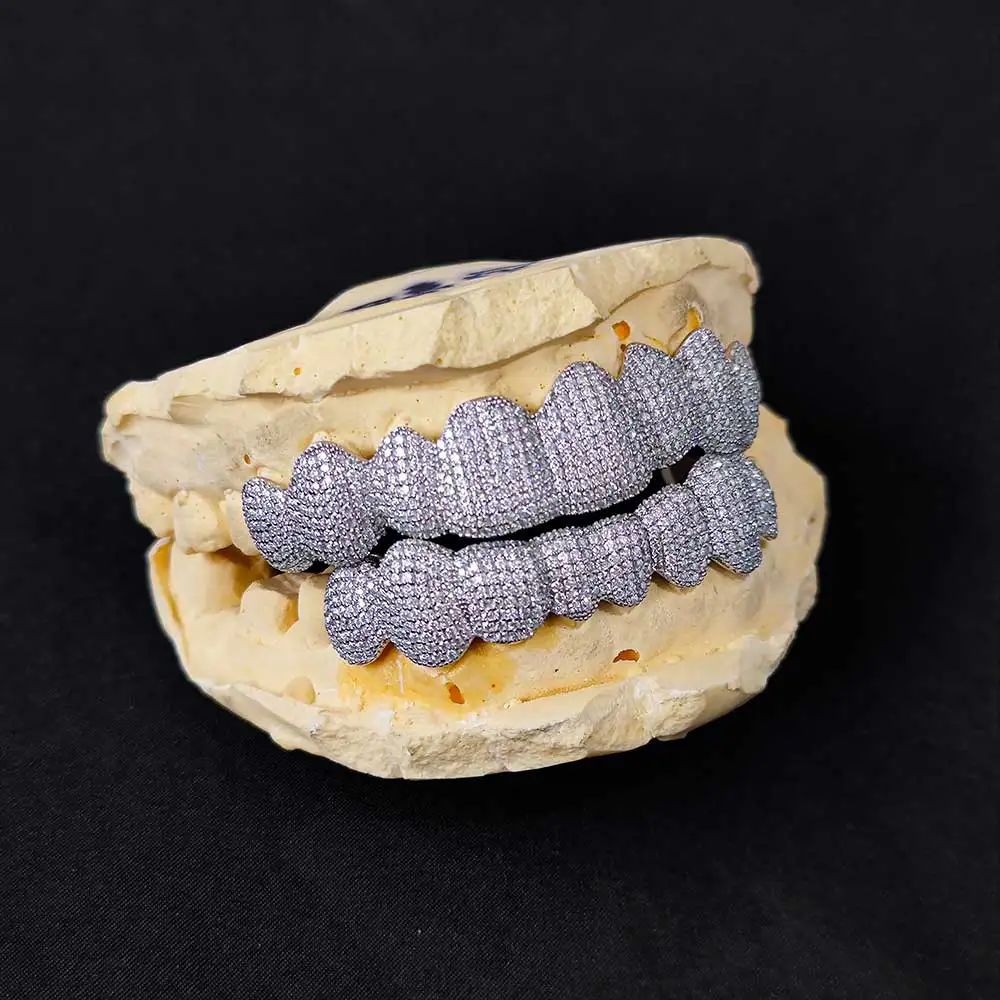 Dientes-de-plata-esterlina-personalizados-para-hombres-Diamantes-de ...