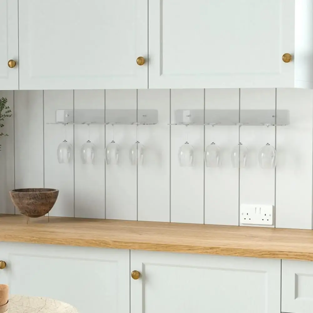 Champagne Wall Shelf Acrylic Wine Glass Holders for Home Bar Organization Wall Mounted under Cabinet for Kitchen for Home 2