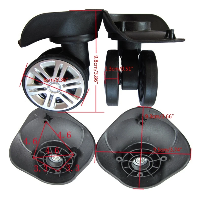 Luaggage Replacement Wheel A09 Wheel Repair Kits Left & Right Swivel Convenient Trolley Case Luggage Caster