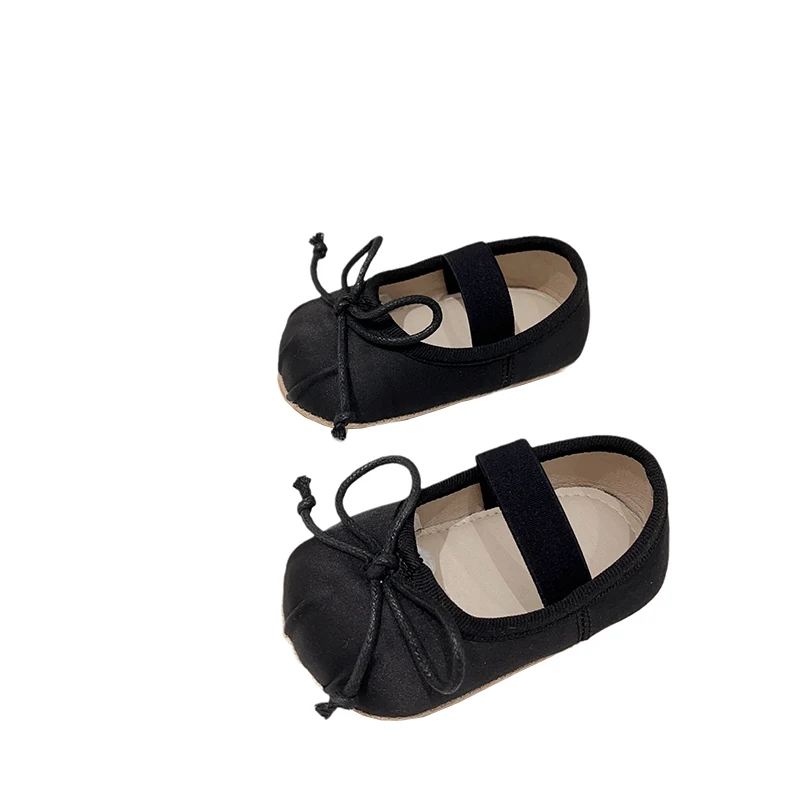 2024 Baby Girl Shoes Comfortable Ballet Princess Butterfly-knot Velvet Soft Sole Toddler Shoes Fashion First Walkers Kid Shoes 6