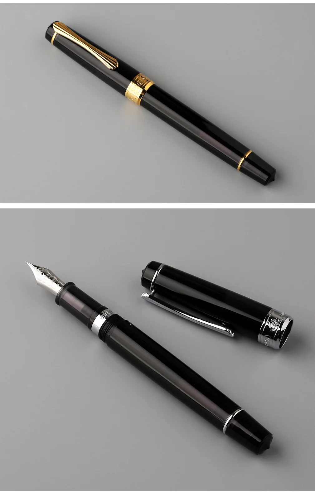 PENBBS 556 Piston Fountain Pen - Large Capacity Transparent Acrylic Ink-absorbing Nib Pen