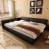 Lit De chambre moderne noir nordique pour enfants, ensemble De lit King Size pour garçons, rembourrage De couchage, meubles De maison 1