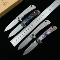 Space SK1502 Folding Knife VG10 Steel Titanium Handle Outdoor Camping Portable angling Knife tool EDC 1