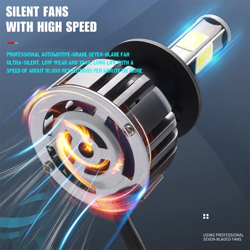 Upgrade Your Car Lights with X4 LED Headlight Bulbs-Super Bright 8000LM H1 H3 H7 H11/H8/H9 9005/HB3/H10 9006/HB4 9012