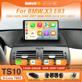Android para BMW X3 E83 2004 - 2012 reproductor Multimedia de coche inalámbrico Carplay unidad principal automática Radio vídeo estéreo navegación GPS Wifi 1