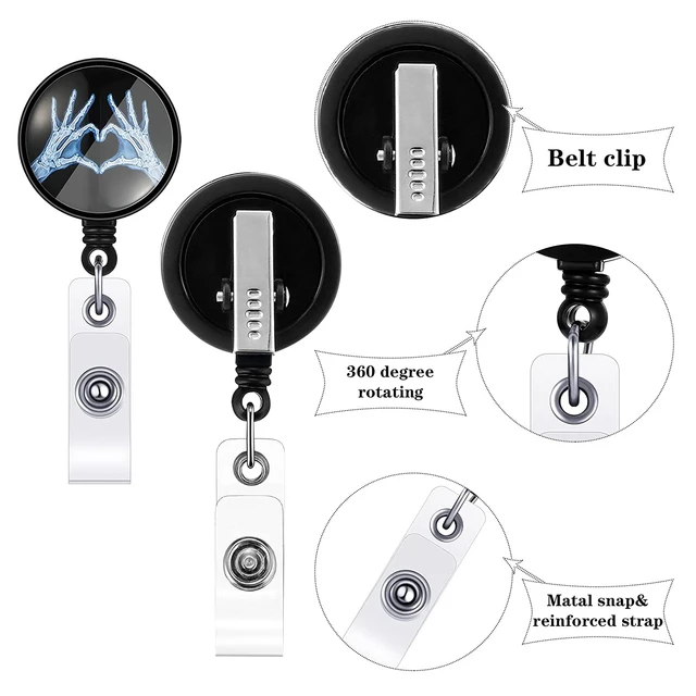 New 1pc Retractable X-Ray Badge Reel Radiology Badge Reel Holder