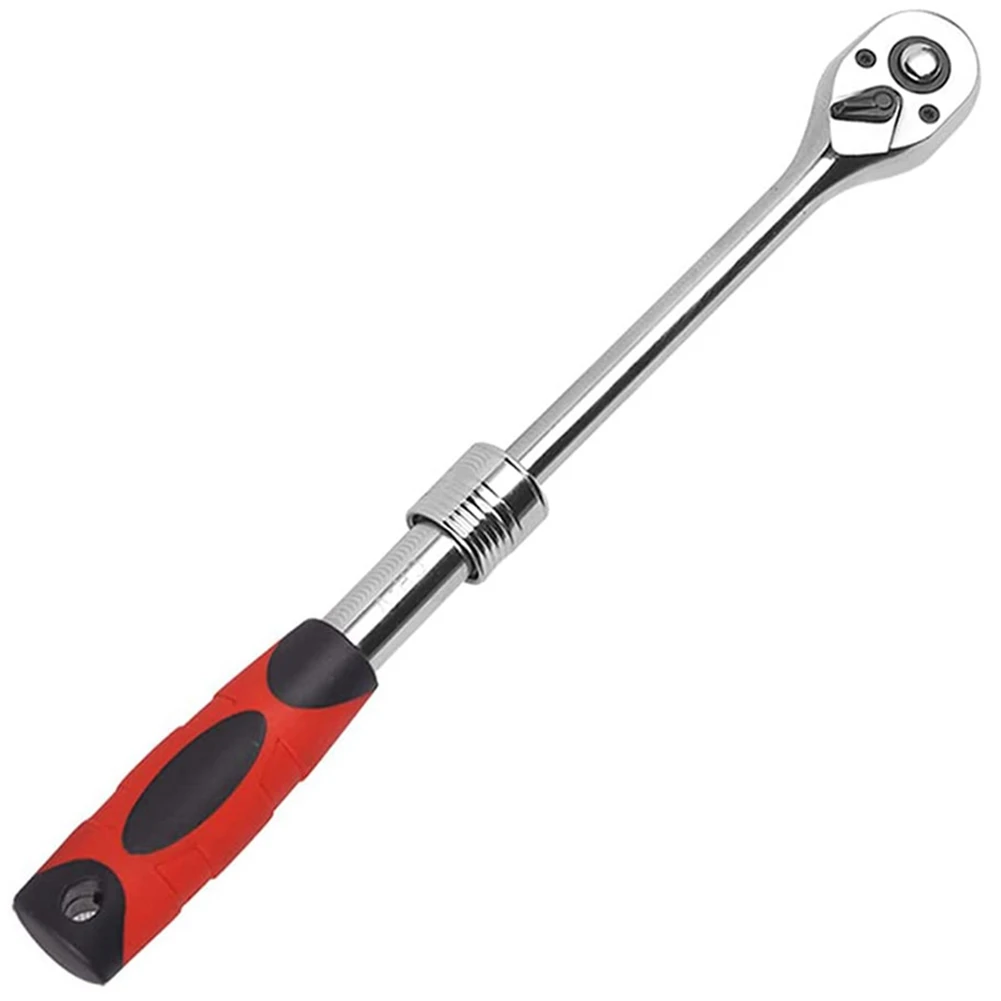 

72-Tooth Adjustable Socket Ratchet Wrench 1/2 inch Extendable Telescopic Socket Spanner Torque Wrench Quick Release