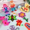 20Pcs 5mm Perler Hama Beads Pegboards Clear Animal Shape Plastic Pegboards with 20 Pcs Colorful Cards for Kids DIY Craft Beads 4