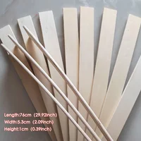 10Pcs Replacement Bed Slats 2.49ft Wooden Bed Sofa Slats Slightly Curved 2