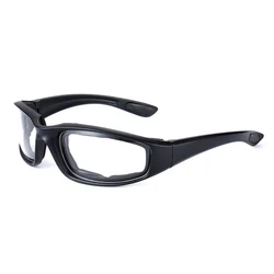 Windproof UV400 Cycling & Motorcycle Sunglasses - Men's Outdoor Eye Protection Shades (Clear)