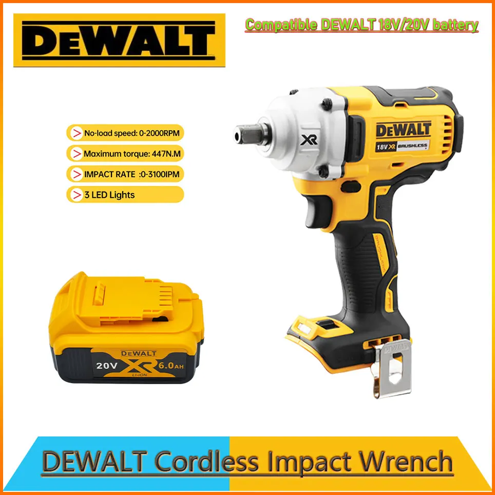 DEWALT DCF894 Cordless Impact Wrench Brushless Motor Lithium Battery ...