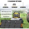 300W Portable Solar Power Station Equipped with 100W Foldable Solar Panels and 120V/300W AC Power Sockets 3