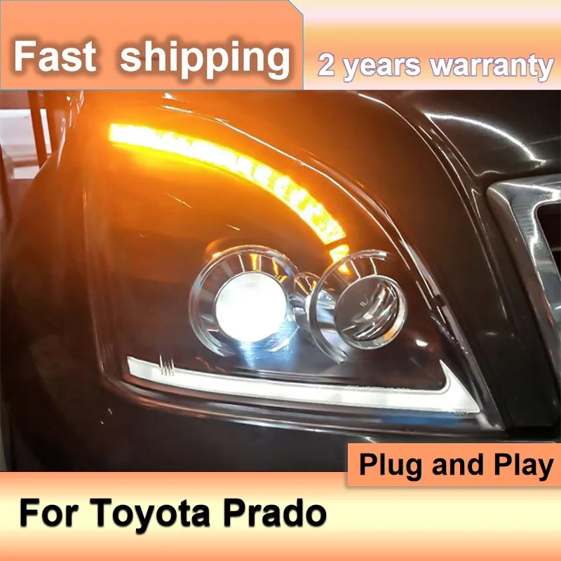 

Car Accessories for Toyota Prado Headlamp 2003-2009 Prado Headlight LED DRL Dynamic Turn Signal High Beam Projector Lens
