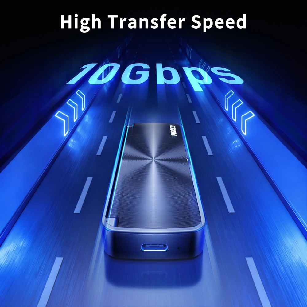 FIDECO M.2 NVMe SSD 외장 케이스 10Gbps Type-C M.2 NVMe SSD 어댑터용 무공구 알루미늄 외장 하드 드라이브 케이스