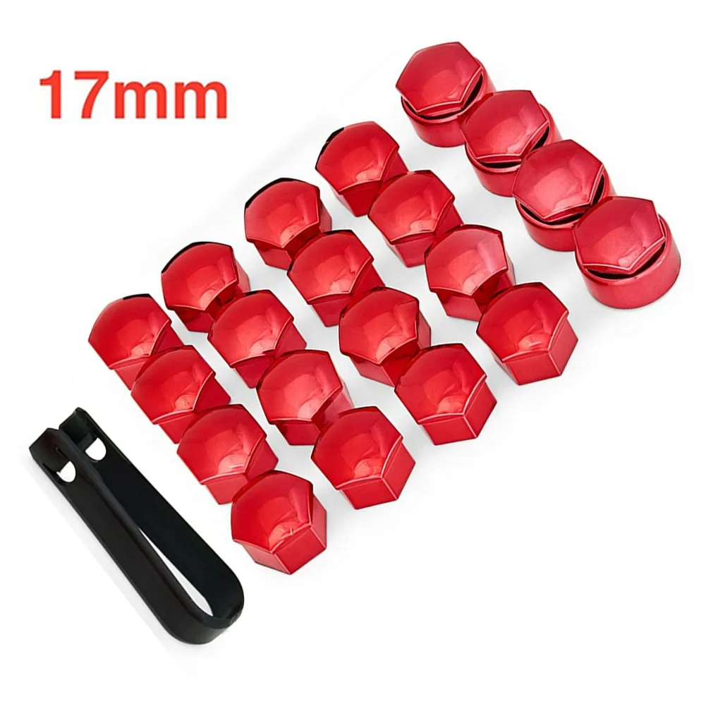 

17mm Nut Cap 4x Locking Wheel Nut Covers ABS Plastic For BMW Gloss Red Removal Tool Brand New Hot Sale Durable