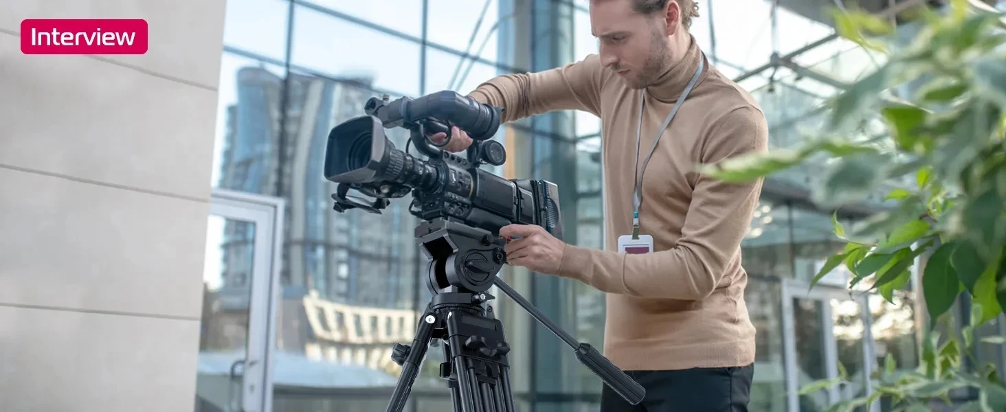 Ulanzi MT-81 Hochleistungs-Videos tativ 1/4 "3/8" Schrauben 8kg Last mit Fluid kopfs tativ für DSLR/Mirror less/Cine Kamera Camcorder – Detail 8