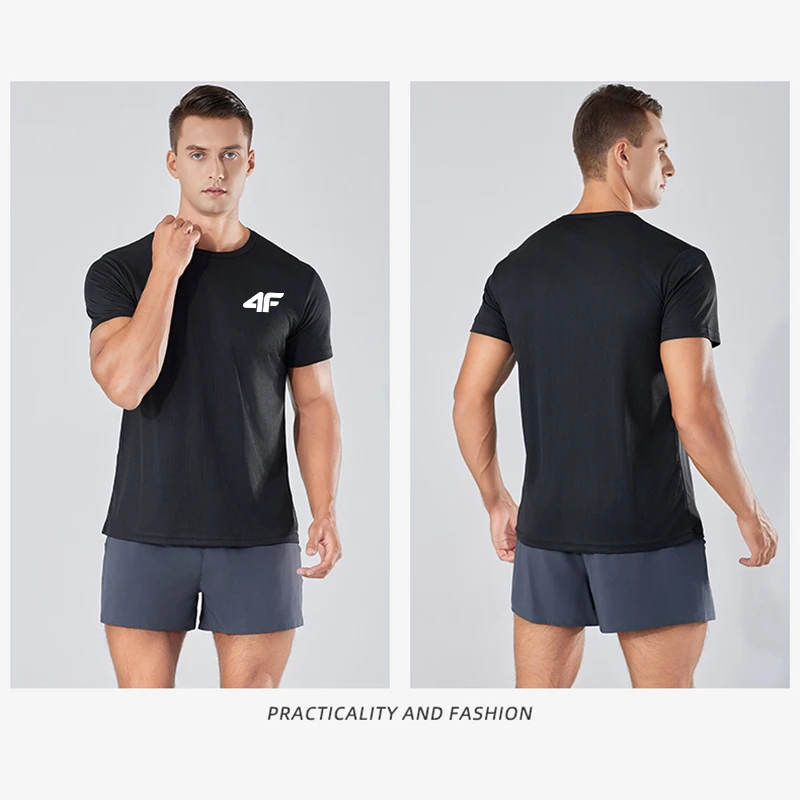 Mens Quick-Dry Breathable Training T-Shirt - Summer Gym Fitness Top