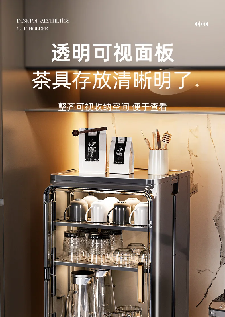 Description Picture 6 of itemWater cup storage rack, household dust-proof desktop tea cup holder, tea set storage box, coffee mug, drip cup holder