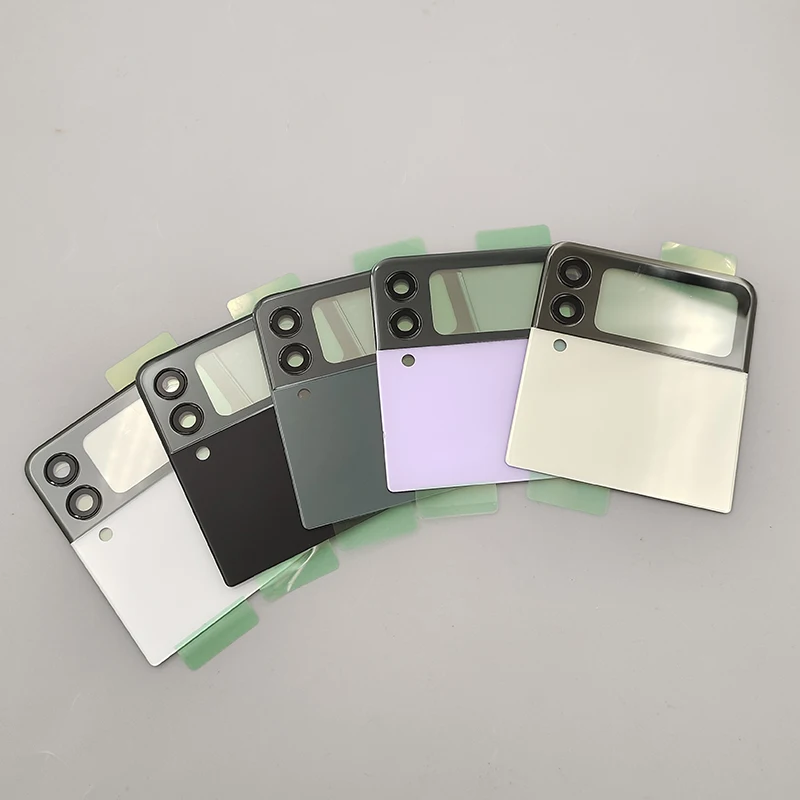 삼성 Z 플립 3 F7110 F711U F711B F711N 후면 유리 배터리 커버, 갤럭시 Z 플립3용 후면 도어 하우징 케이스 교체 부품