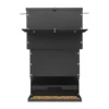 Rainproof Suspended Feeder with Covered, Black Animal Feeder Hanging Deer Feeder, Hanging Deer Feeder with Lid