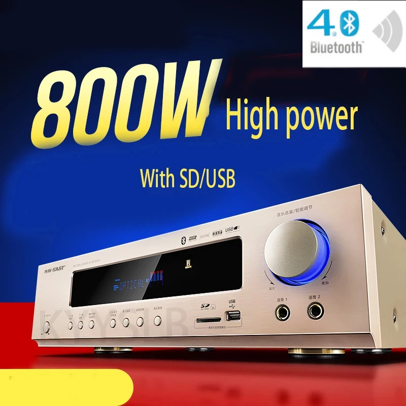 

Цифровой усилитель KYYSLB, 650 Вт, 220 В, Bluetooth, 5,1 каналов