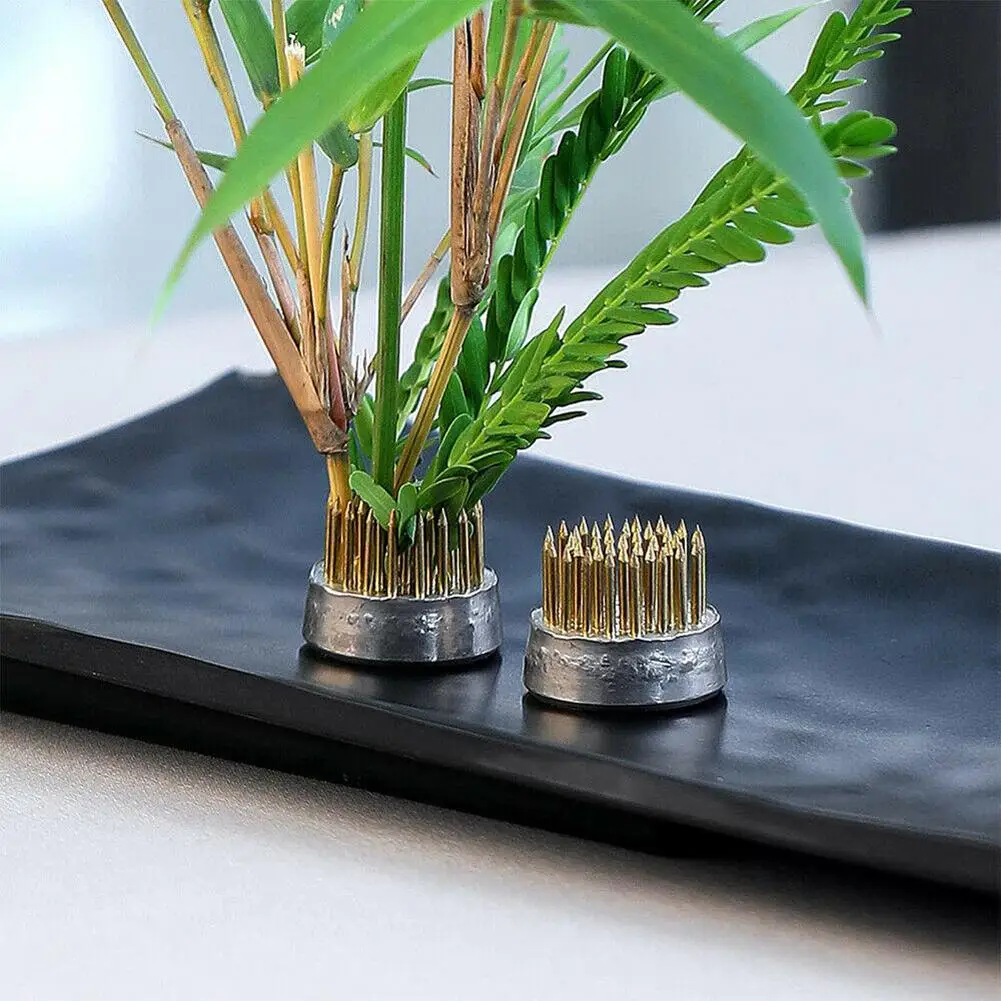 1 x runder Ikebana-Halter, Blumenbasishalter, stacheliger Frosch, festes Werkzeug, Blumenarrangierungswerkzeug, Gummi-Basishalter, Blumenfrosch – Detail 4