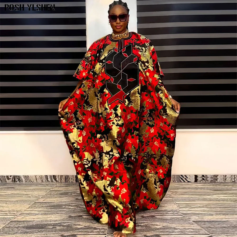 

Print Abaya African Long Dresses Women Ramadan Eid Djellaba Musulmane Dress Dubai Islam Elegant Loose Robe Femme Turkish Kaftan