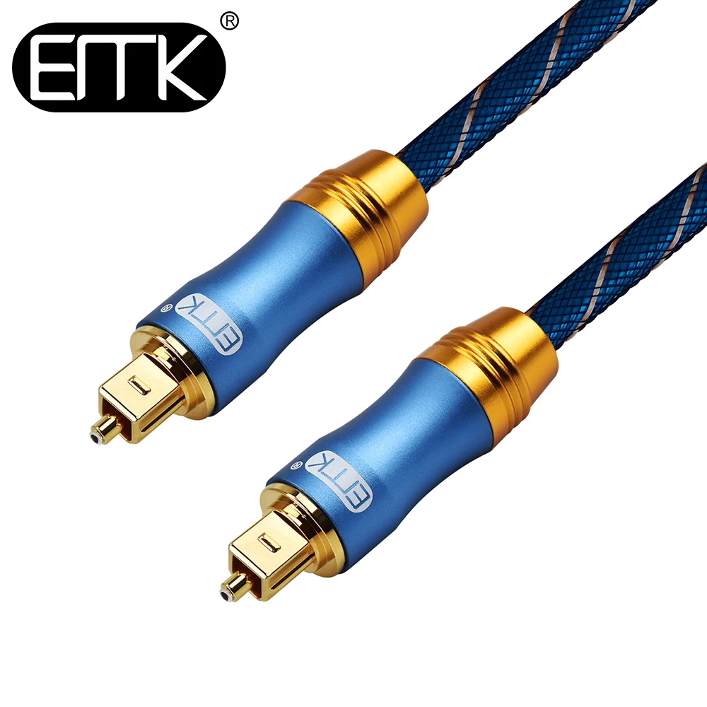 Cavo Ottico Emk Cavo Toslink 5.1 Suono Digitale Spdif Cavo Audio In Fibra Ottica Guaina Intrecciata Per Tv A Soundbar, Altoparlante