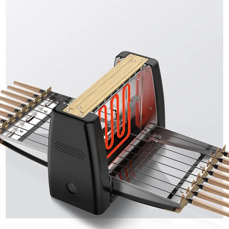 Barbecue Grill Electric Oven Household Smoke-free Non Stick Electric Baking Pan Grill Skewers 4