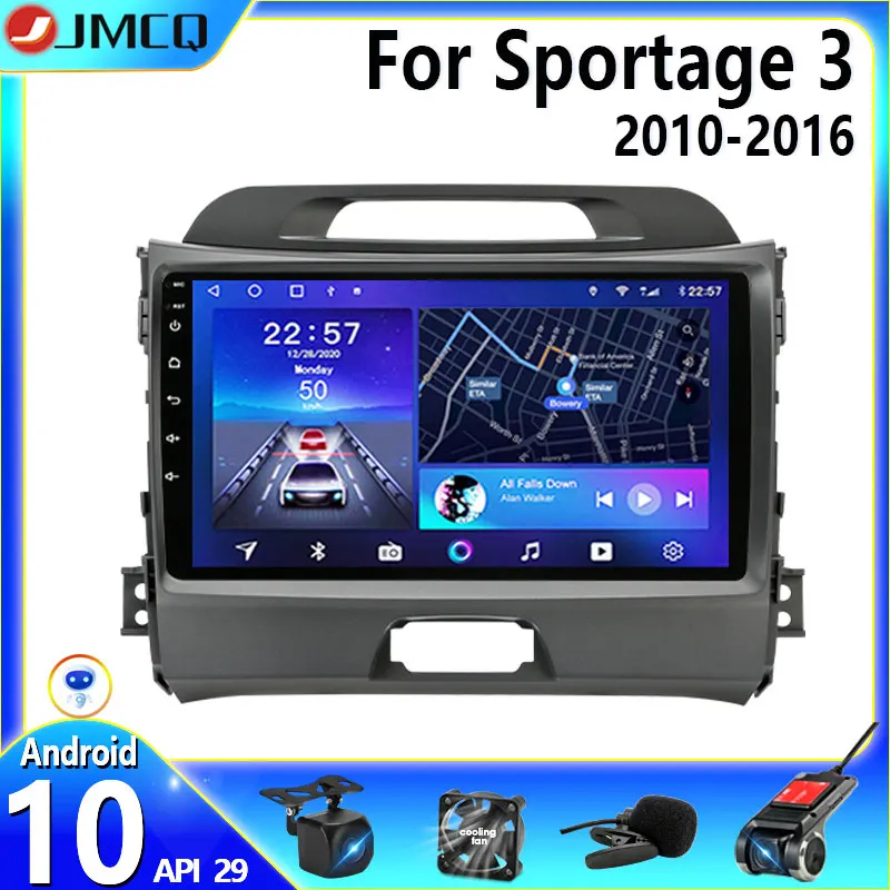 Автомобильная магнитола JMCQ Android 10 0 для KIA Sportage 3 2010 2011-2016 мультимедийный