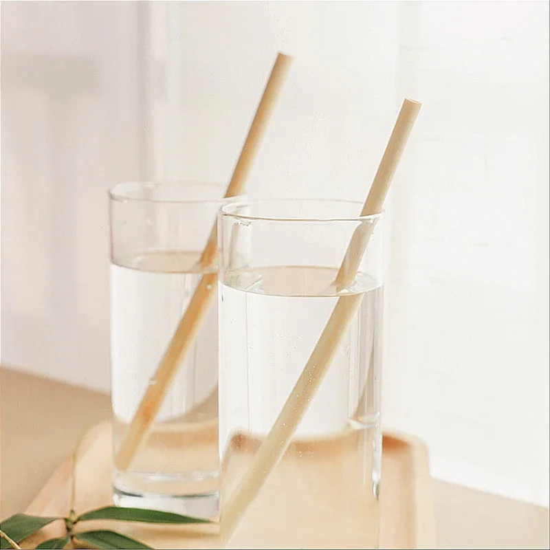 Bamboo Straw Resuable Kitchen Beverage Drink Juice Milk Straws Wedding Party Sucker Celebration Supply Kitchenware Accessories