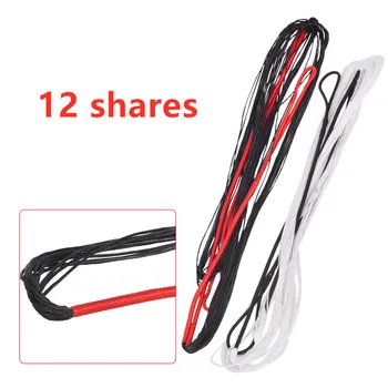 스트레이트 활 양궁 사냥 사격용 활 스트링 길이 활, 58 인치, 60 인치, 62 인치, 64 인치, 66 인치, 68/70 인치, 12 개 공유 활 스트링 액세서리