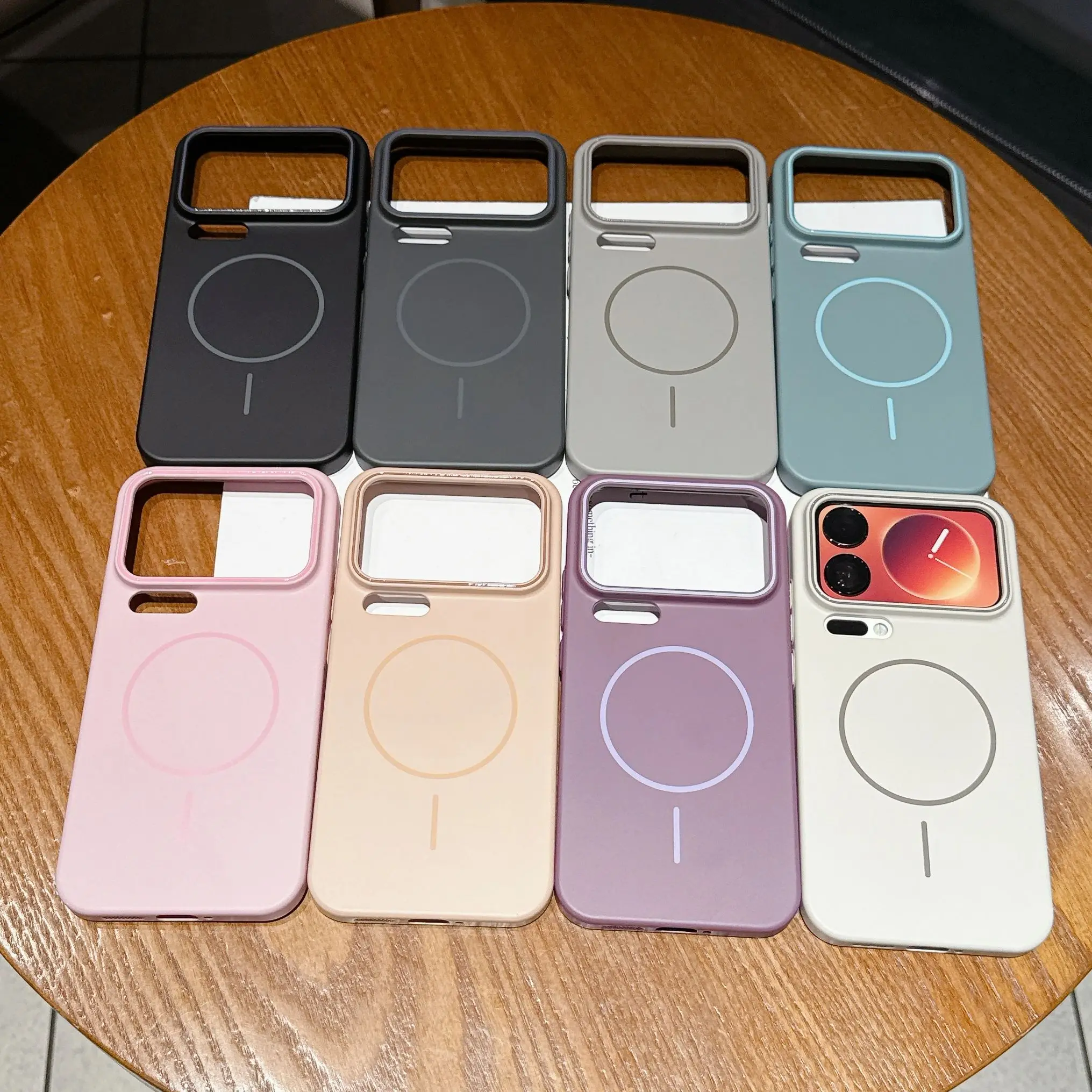 Enhanced Product Title:  
Sleek Matte Magnetic Phone Case with Wireless Charging Compatibility