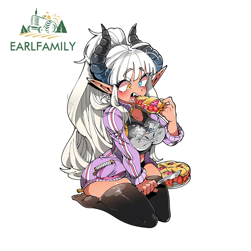 EARLFAMILY 13 см X 8,3 см для Monster Girl, искусственные аниме наклейки с защитой от царапин, граффити, декор на лобовое стекло